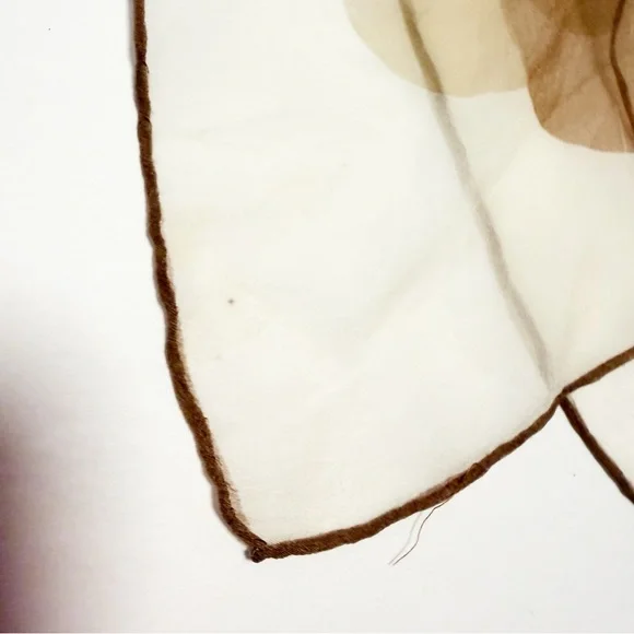 Echo Cream Scarf with Tan Polka-Dot Accent - Picture 7 of 8